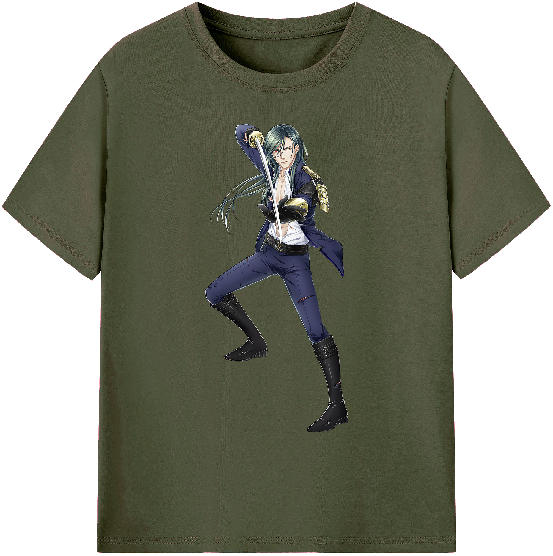 （画像用） 刀剣乱舞 Touken Ranbu 綿100％ メンズ半袖Tシャツ｜肌触りやわらか＆通気性